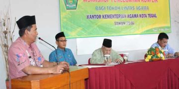 Kakankemenag Kota Tegal Hadiri Workshop Pencegahan Konflik Lintas Agama