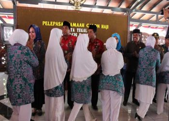Pelepasan calon jemaah haji oleh Walikota digelar di Pendopo Ki Gede Sebayu