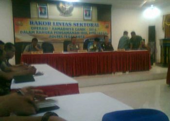 Polres Tegal Kota Gelar Rakor lintas sektoral pengamanan Idul Fitri 1437 H