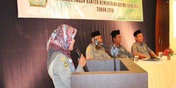 Pesan Kankemenag Kota Tegal Dalam Acara Sosialisasi Penguatan Tenaga Pengolah Data Pais